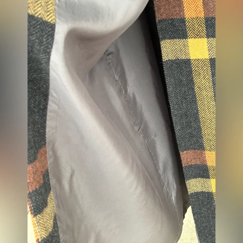 United Colors Of Benetton Plaid Maxi Skirt - Navy, Yellow, Red - Picture 4 of 6